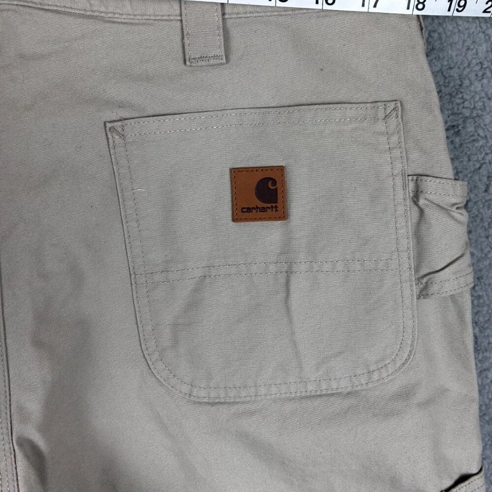 Carhartt Mens Cargo Pants 36x34 Tan Classic Carpenters Canvas Work Casual - Picture 7 of 12